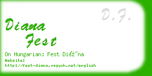 diana fest business card